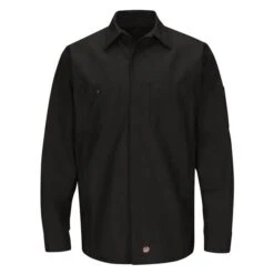 Men's Red Kap Long Sleeve Solid Crew Shirt -Carhartts Clothing Store 0 650 red kap long sleeve solid crew shirt black