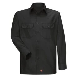 Men's Red Kap Solid Long Sleeve Ripstop Shirt -Carhartts Clothing Store 0 650 red kap solid long sleeve ripstop shirt black