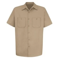Men's Red Kap Wrinkle Resistant Cotton Work Shirt 21 Men's Red Kap Wrinkle Resistant Cotton Work Shirt -Carhartts Clothing Store 0 650 red kap wrinkle resistant cotton work shirt khaki