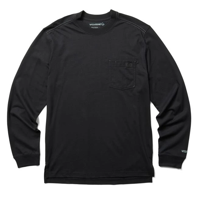 Men's Wolverine Guardian Cotton Long Sleeve Pocket T-Shirt 5 Men's Wolverine Guardian Cotton Long Sleeve Pocket T-Shirt - Image 5