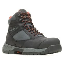 Men's Wolverine Rush Ultraspring Composite Toe Waterproof Boots -Carhartts Clothing Store 0 650 wolverine rush ultraspring composite toe waterproof boots black