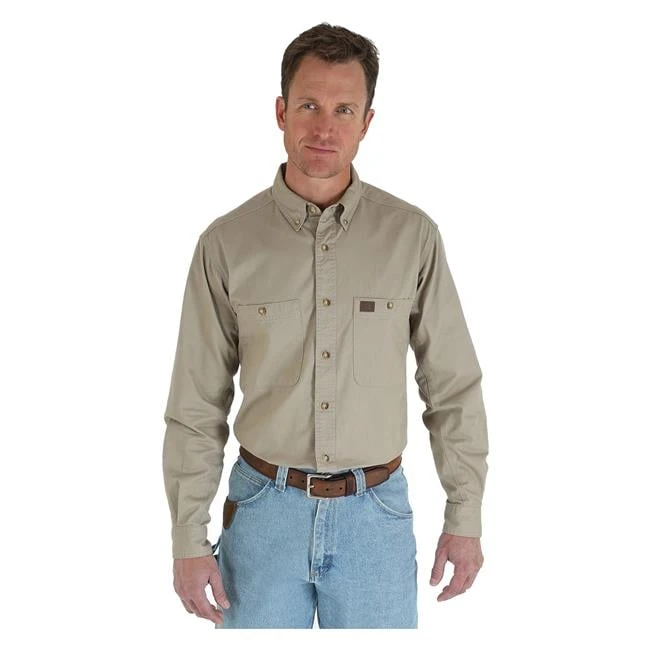 Men's Wrangler Riggs Relaxed Fit Twill Work Shirt 1 Men's Wrangler Riggs Relaxed Fit Twill Work Shirt