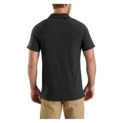 Men's Carhartt Force Cotton Delmont Pocket Polo -Carhartts Clothing Store 1 1001 carhartt force cotton delmont pocket polo black