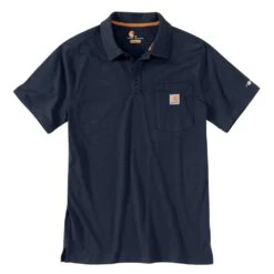 Men's Carhartt Force Cotton Delmont Pocket Polo -Carhartts Clothing Store 1 1001 carhartt force cotton delmont pocket polo navy