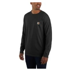 Men's Carhartt Force Long Sleeve Pocket T-Shirt 18 Men's Carhartt Force Long Sleeve Pocket T-Shirt -Carhartts Clothing Store 1 1001 carhartt force long sleeve pocket t shirt black