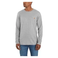 Men's Carhartt Force Long Sleeve Pocket T-Shirt 13 Men's Carhartt Force Long Sleeve Pocket T-Shirt -Carhartts Clothing Store 1 1001 carhartt force long sleeve pocket t shirt heather gray