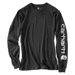 Men's Carhartt Long Sleeve Logo T-Shirt 20 Men's Carhartt Long Sleeve Logo T-Shirt -Carhartts Clothing Store 1 1001 carhartt long sleeve logo t shirt black