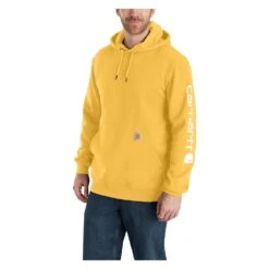 Men's Carhartt Midweight Logo Hoodie -Carhartts Clothing Store 1 1001 carhartt midweight logo hoodie sundance heather