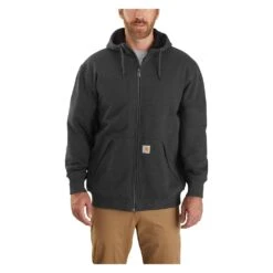 Men's Carhartt Rain Defender Loose Fit Midweight Thermal-Lined Full-Zip Sweatshirt 11 Men's Carhartt Rain Defender Loose Fit Midweight Thermal-Lined Full-Zip Sweatshirt -Carhartts Clothing Store 1 1001 carhartt rain defender loose fit midweight thermal lined full zip sweatshirt carbon heather