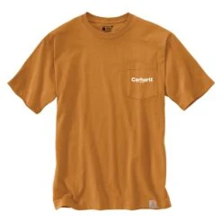 Men's Carhartt Relaxed Fit Heavyweight Pocket Line Graphic T-Shirt -Carhartts Clothing Store 1 1001 carhartt relaxed fit heavyweight pocket line graphic t shirt golden oak