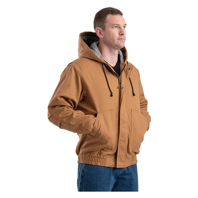 Men's Berne Workwear Flame Resistant Duck Hooded Jacket 2 Men's Berne Workwear Flame Resistant Duck Hooded Jacket - Image 2