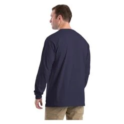 Men's Berne Workwear Heavyweight Long Sleeve Pocket T-Shirt -Carhartts Clothing Store 1 650 berne workwear heavyweight long sleeve pocket t shirt navy