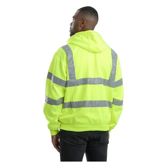Men's Berne Workwear Hi-Vis Type R Class 3 Lined Hooded Sweatshirt 2 Men's Berne Workwear Hi-Vis Type R Class 3 Lined Hooded Sweatshirt - Image 2