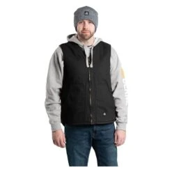 Men's Berne Workwear Washed V-Neck Vest -Carhartts Clothing Store 1 650 berne workwear washed v neck vest black