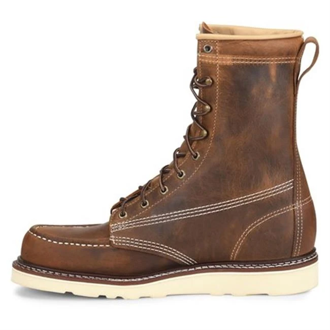 Men's Carolina 8" Domestic Moc Toe Wedge Boots 2 Men's Carolina 8" Domestic Moc Toe Wedge Boots - Image 2