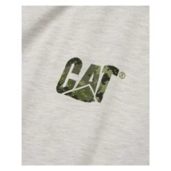 Men's CAT Long Sleeve Trademark Banner T-Shirt -Carhartts Clothing Store 1 650 cat long sleeve trademark banner t shirt cream heather