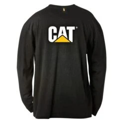 Men's CAT Long Sleeve Trademark Pocket T-Shirt -Carhartts Clothing Store 1 650 cat long sleeve trademark pocket t shirt black