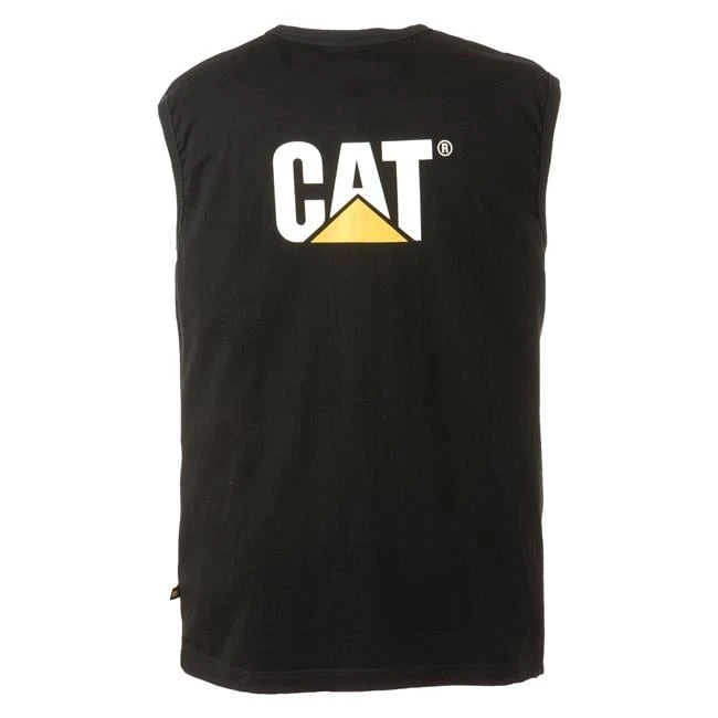 Men's CAT Trademark Sleeveless Pocket T-Shirt 2 Men's CAT Trademark Sleeveless Pocket T-Shirt - Image 2