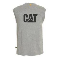 Men's CAT Trademark Sleeveless Pocket T-Shirt 18 Men's CAT Trademark Sleeveless Pocket T-Shirt -Carhartts Clothing Store 1 650 cat trademark sleeveless pocket t shirt heather gray