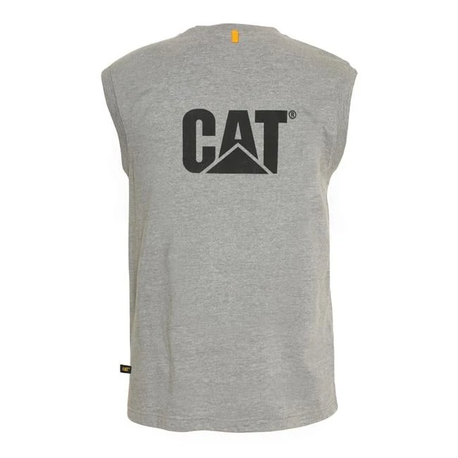 Men's CAT Trademark Sleeveless Pocket T-Shirt 6 Men's CAT Trademark Sleeveless Pocket T-Shirt - Image 6
