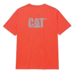 Men's CAT Trademark T-Shirt 34 Men's CAT Trademark T-Shirt -Carhartts Clothing Store 1 650 cat trademark t shirt tangerine