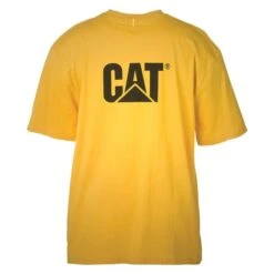 Men's CAT Trademark T-Shirt 23 Men's CAT Trademark T-Shirt -Carhartts Clothing Store 1 650 cat trademark t shirt yellow