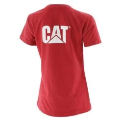 Women's CAT Trademark T-Shirt -Carhartts Clothing Store 1 650 cat womens trademark t shirt hot red heather