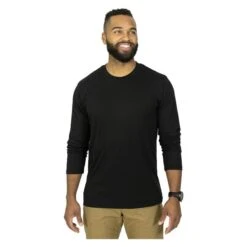Men's Mission Made Long Sleeve Crew Neck T-Shirts (2 Pack) -Carhartts Clothing Store 1 650 mission made long sleeve crew neck t shirts 2 pack black