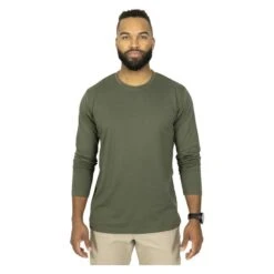 Men's Mission Made Long Sleeve Crew Neck T-Shirts (2 Pack) -Carhartts Clothing Store 1 650 mission made long sleeve crew neck t shirts 2 pack olive