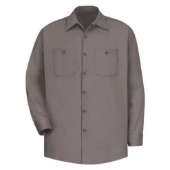 Men's Red Kap Wrinkle Resistant Cotton Long Sleeve Work Shirt -Carhartts Clothing Store 1 650 red kap wrinkle resistant cotton long sleeve work shirt graphite gray