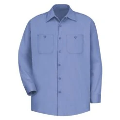Men's Red Kap Wrinkle Resistant Cotton Long Sleeve Work Shirt -Carhartts Clothing Store 1 650 red kap wrinkle resistant cotton long sleeve work shirt light blue