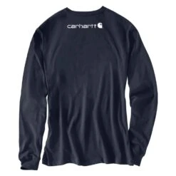Men's Carhartt Long Sleeve Logo T-Shirt 26 Men's Carhartt Long Sleeve Logo T-Shirt -Carhartts Clothing Store 2 1001 carhartt long sleeve logo t shirt navy