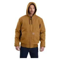 Men's Carhartt Washed Duck Insulated Active Jac -Carhartts Clothing Store 2 1001 carhartt washed duck insulated active jac carhartt brown