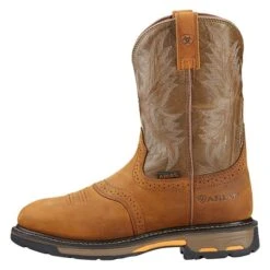 Men's Ariat 10" Workhog Pull-On Boots -Carhartts Clothing Store 2 650 ariat 10 workhog pull on aged bark army green