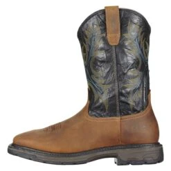 Men's Ariat 11" Workhog Wide Square Toe Steel Toe Waterproof Boots -Carhartts Clothing Store 2 650 ariat 11 workhog wide square toe steel toe waterproof aged bark black