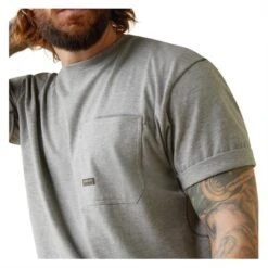 Men's Ariat Rebar Workman Relective Flag Graphic T-Shirt -Carhartts Clothing Store 2 650 ariat rebar workman relective flag graphic t shirt heather gray