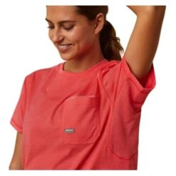 Women's Ariat Workman Graphic Ariat Logo T-Shirt -Carhartts Clothing Store 2 650 ariat workman graphic ariat logo t shirt teaberry