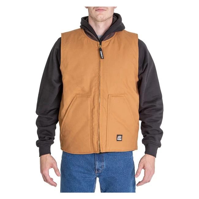 Men's Berne Workwear Duck Workmans Vest - Quilt Lined 3 Men's Berne Workwear Duck Workmans Vest - Quilt Lined - Image 3