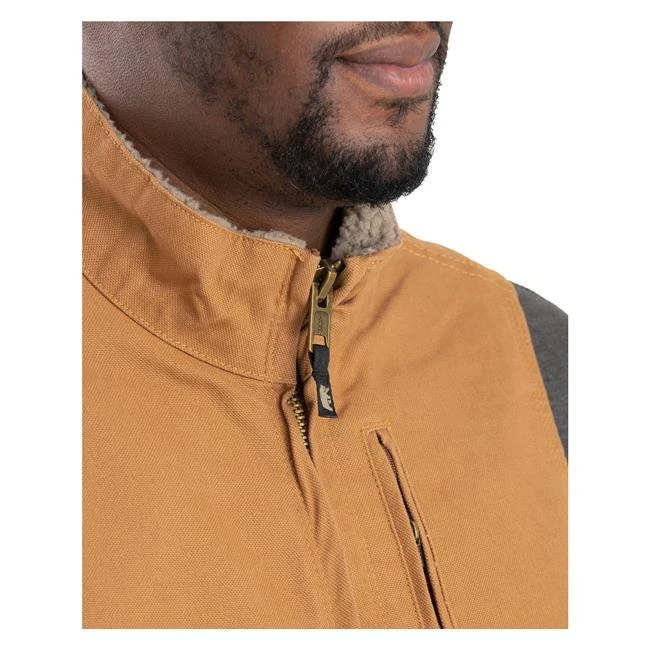 Men's Berne Workwear Heartland Sherpa-Lined Washed Duck Vest 5 Men's Berne Workwear Heartland Sherpa-Lined Washed Duck Vest - Image 5