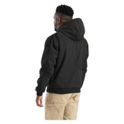 Men's Berne Workwear Original Washed Hooded Jacket - Quilt Lined -Carhartts Clothing Store 2 650 berne workwear original washed hooded jacket quilt lined black