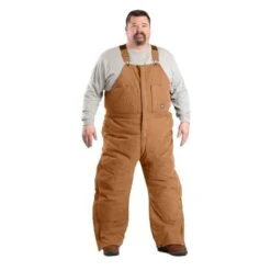 Men's Berne Workwear Original Washed Insulated Bib Overalls -Carhartts Clothing Store 2 650 berne workwear original washed insulated bib overalls brown duck