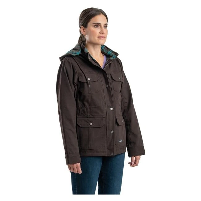 Women's Berne Workwear Washed Barn Coat - Quilted Flannel Lined 3 Women's Berne Workwear Washed Barn Coat - Quilted Flannel Lined - Image 3