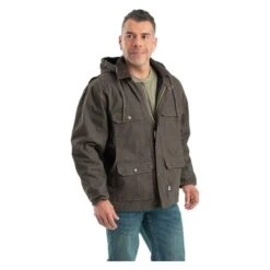 Men's Berne Workwear Washed Contractor Coat -Carhartts Clothing Store 2 650 berne workwear washed contractor coat olive duck
