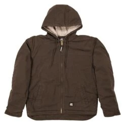 Men's Berne Workwear Washed Hooded Work Coat -Carhartts Clothing Store 2 650 berne workwear washed hooded work coat bark