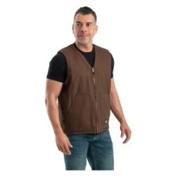 Men's Berne Workwear Washed V-Neck Vest -Carhartts Clothing Store 2 650 berne workwear washed v neck vest bark