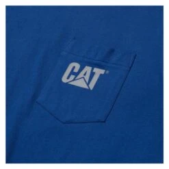 Men's CAT Trademark Sleeveless Pocket T-Shirt 21 Men's CAT Trademark Sleeveless Pocket T-Shirt -Carhartts Clothing Store 2 650 cat trademark sleeveless pocket t shirt bright blue