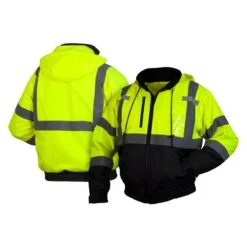 Men's Pyramex HI-Vis Lime Bomber Jacket -Carhartts Clothing Store 2 650 pyramex hi vis lime bomber jacket lime