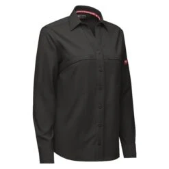 Women's Red Kap Cooling Performance Woven Long Sleeve Work Shirt -Carhartts Clothing Store 2 650 red kap cooling performance woven long sleeve work shirt black2