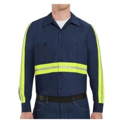 Men's Red Kap Enhanced Visibility Industrial Work Shirt Long Sleeve 5 Men's Red Kap Enhanced Visibility Industrial Work Shirt Long Sleeve -Carhartts Clothing Store 2 650 red kap enhanced visibility industrial work shirt long sleeve navy yellow silver yellow visibility