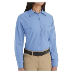Women's Red Kap Industrial Long Sleeve Work Shirt -Carhartts Clothing Store 2 650 red kap industrial long sleeve work shirt light blue